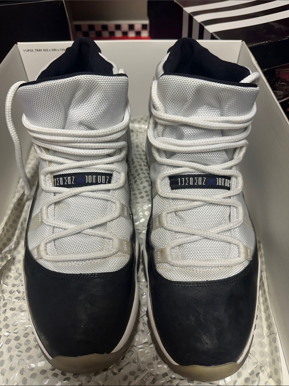 Jordan Air Jordan 11 Retro White/Black-Dark Concord Box Label